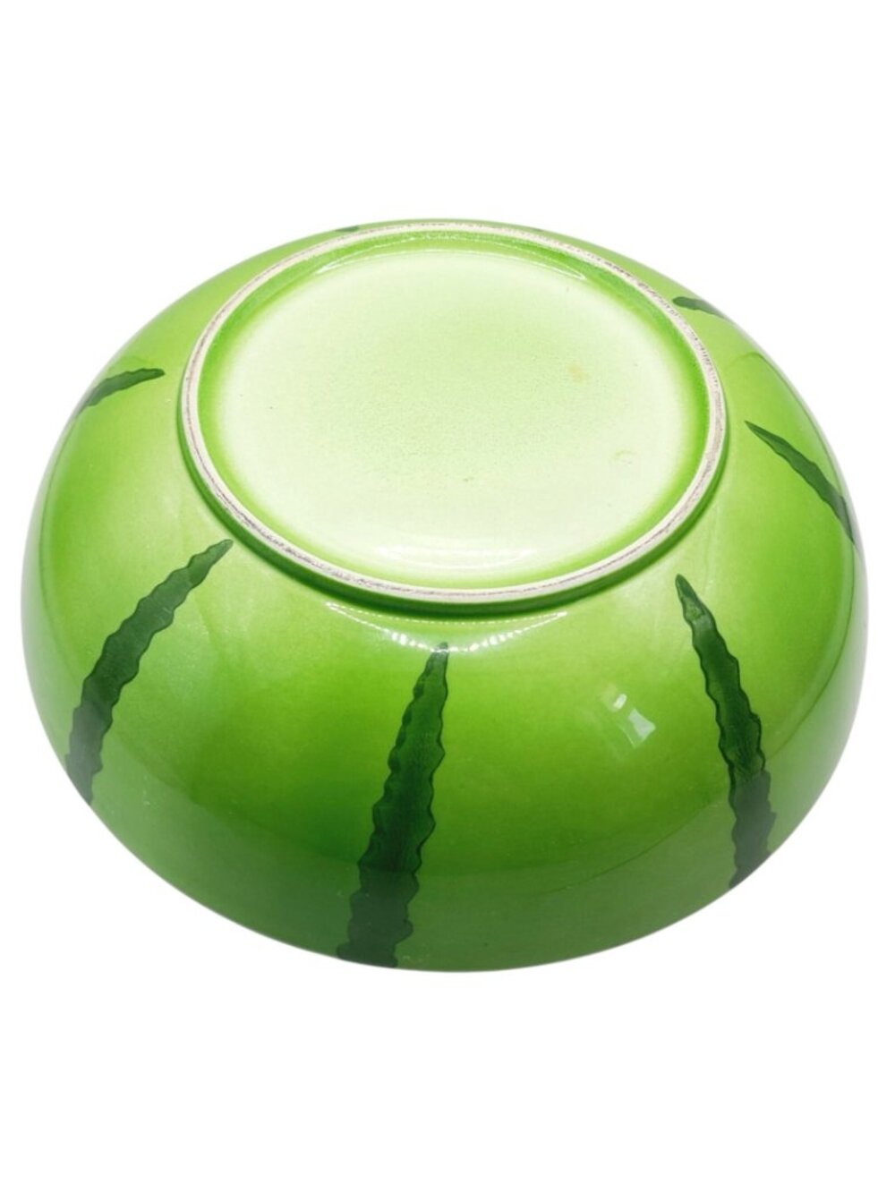 Vtg Watermelon-Inspired Ceramic Bowl Pink Green 11" Fruit-Themed Kitchenware - Picture 7 of 12